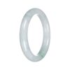 Real Untreated Green Traditional Jade Bangle - 63mm Semi Round - Image 6