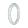 Real Untreated Green Traditional Jade Bangle - 63mm Semi Round - Image 2