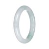 Real Untreated Green Traditional Jade Bangle - 63mm Semi Round - Image 3