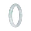 Real Untreated Green Traditional Jade Bangle - 63mm Semi Round - Image 4
