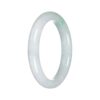 Real Untreated Green Traditional Jade Bangle - 63mm Semi Round - Image 5