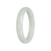 Genuine Natural Pale Green Jade Bracelet - 56mm Half Moon - Image 2