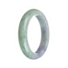 Grade A Green with Lavender Jadeite Bangle - 57mm Half Moon - Image 3