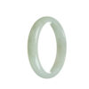 Genuine Grade A White Jade Bracelet - 56mm Half Moon - Image 3