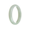 Genuine Grade A White Jade Bracelet - 56mm Half Moon