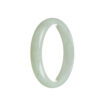 Genuine Grade A White Jade Bracelet - 56mm Half Moon - Image 2