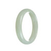 Real Grade A White Jade Bangle - 56mm Half Moon - Image 3