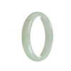Real Grade A White Jade Bangle - 56mm Half Moon - Image 2