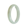 Genuine Grade A White Traditional Jade Bangle Bracelet - 56mm Half Moon - Image 2