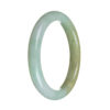 Genuine Type A Green and Brown Jadeite Jade Bracelet - 63mm Semi Round - Image 3