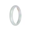 Genuine Type A Light Green and Yellowish Brown Jadeite Bracelet - 57mm Half Moon