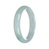 Real Grade A Pale Green Pattern Traditional Jade Bracelet - 56mm Half Moon - Image 3