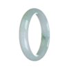 Real Grade A Pale Green Pattern Traditional Jade Bracelet - 56mm Half Moon - Image 2