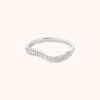 Wave Crystal Ring in Titanium alloy - Image 3