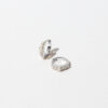 Radiant Pearl Huggies in Silver - Image 3