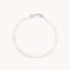 Serenity Pearl Beaded Bracelet in Silver