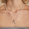 A Initial Bold Pendant Necklace in Titanium alloy - Image 3