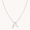 A Initial Bold Pendant Necklace in Titanium alloy