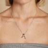 A Initial Bold Pendant Necklace in Titanium alloy - Image 2