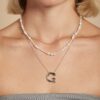 G Initial Bold Pendant Necklace in Silver - Image 3