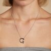G Initial Bold Pendant Necklace in Silver - Image 2