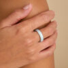 Carved Dome Ring in Solid Silver - Image 2