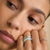 Carved Dome Ring in Solid Silver - Image 4