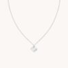 Heart & Snake Pendant Necklace in Silver