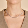 Heart Bezel Tennis Necklace in Titanium alloy - Image 2