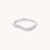 Wave Crystal Ring in Titanium alloy