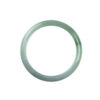 Authentic Natural Pale Green Traditional Jade Bangle - 57mm Half Moon - Image 3