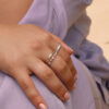 Cosmic Star Band Ring in Silver - Image 4