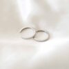 Essential Crystal Medium Hoops in Silver - Image 3