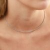 Tennis Chain Necklace in Silver - Image 7