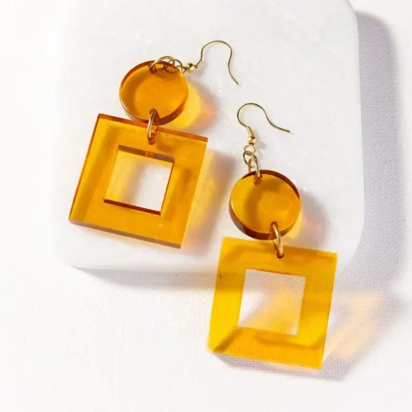 Fancy Girl Customize Resin Earrings for Womens Jewelry Double Sided Sublimation Resin Earrings Woman's