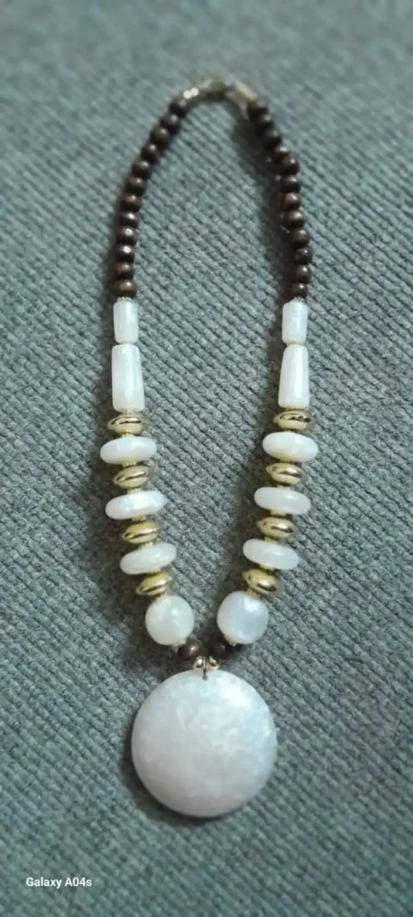 Ethically Design Chemical Resin Oval and Round Glossy Beads Ethnic Fashion Necklace and Beautifully Handmade Designed Necklace - Image 4