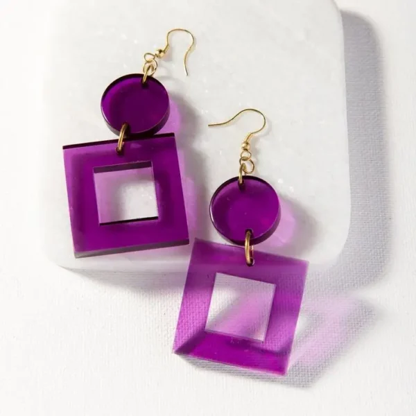 Fancy Girl Customize Resin Earrings for Womens Jewelry Double Sided Sublimation Resin Earrings Woman's - Image 2