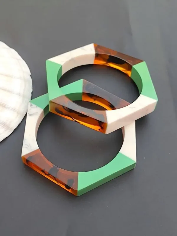 2024 New Design Fashionable Resin Bangle and Bracelete for Womens Jewelry for Wedding Gifts with Multi Color - Image 4