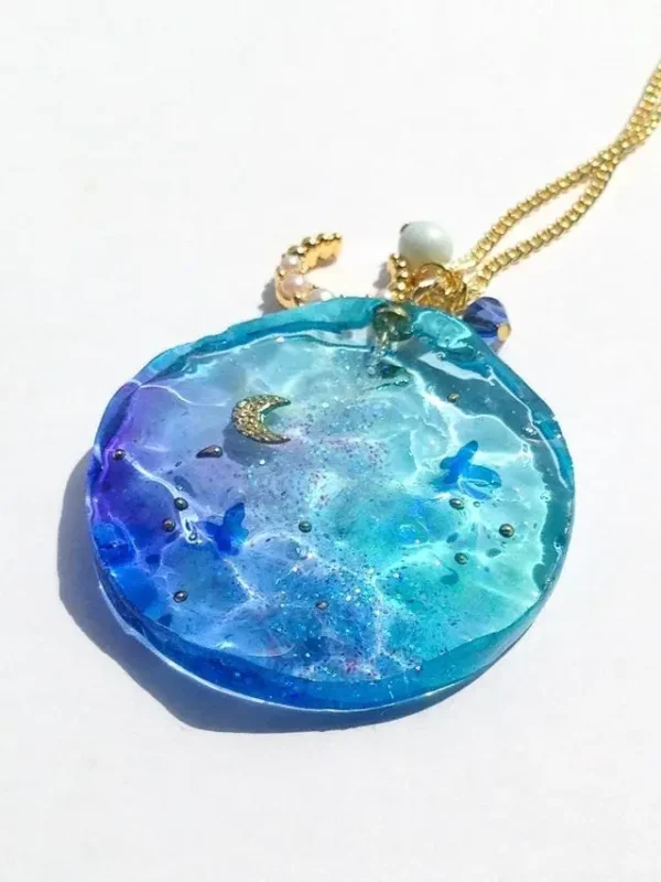 New Arrival 2024 Street Boy Hot Selling Clear Resin Link Necklace Jewelry Hip Hop Punk Infinity Choker Acrylic Necklace for Men - Image 3