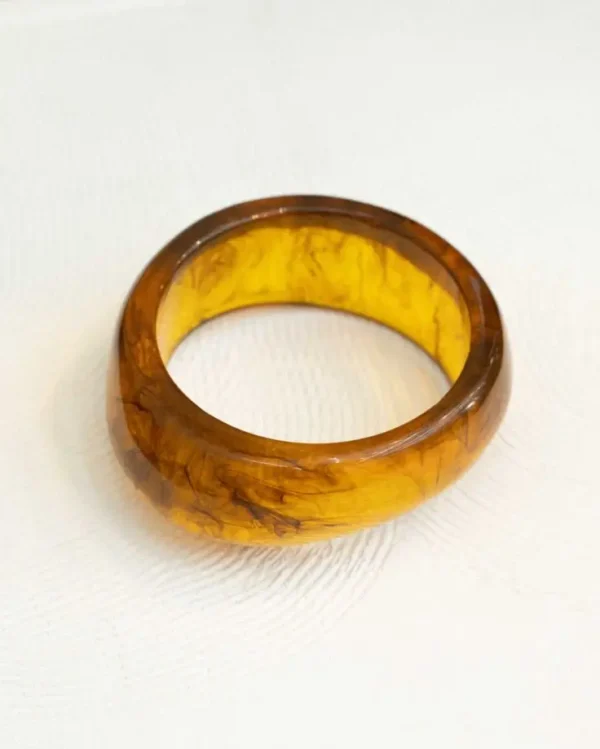 Eco-friendly Epoxy Resin Fashion Pressed Clear Resin Bracelet Bangle for Female with Multi Colour Partywear Bangles - Image 3