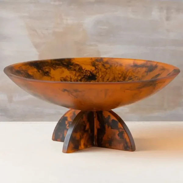 Buy Resin Bowl and Marble Looks Handmade Resin Bowl Pearl Polished Bowl with Epoxy Resin Beautiful One-of-a-kind Decorative - Image 5