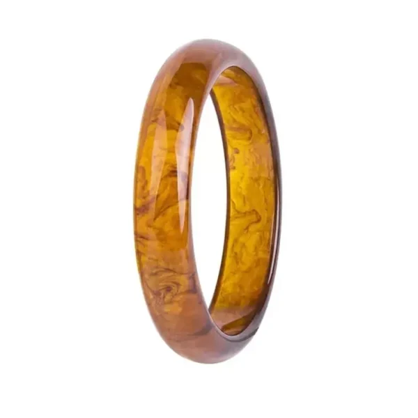 Eco-friendly Epoxy Resin Fashion Pressed Clear Resin Bracelet Bangle for Female with Multi Colour Partywear Bangles - Image 5